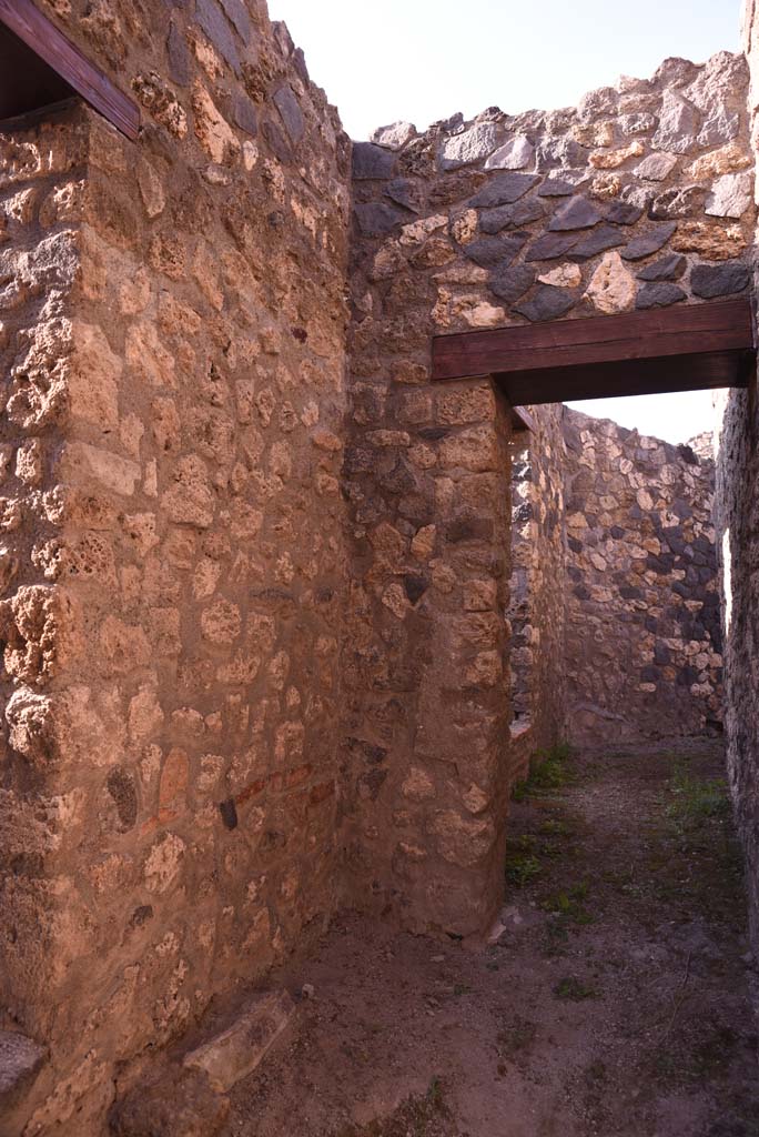 I.4.5 Pompeii. October 2019. 
Looking north along west side of Corridor 13A, or unnumbered corridor on north side of room 13.
Foto Tobias Busen, ERC Grant 681269 DCOR.
