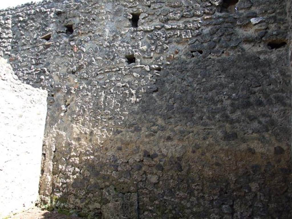 II.1.12 Pompeii. March 2009. North-east corner and east wall of room in south-east corner of peristyle. 