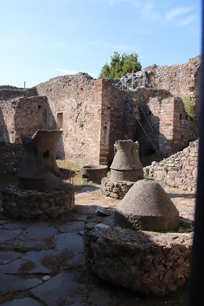 IX.3.20 Pompeii. October 2022. 
Looking north-west across bakery room 1. Photo courtesy of Klaus Heese. 
