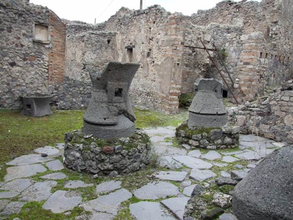 IX.3.20 Pompeii. December 2007. Room 1, mills in bakery.